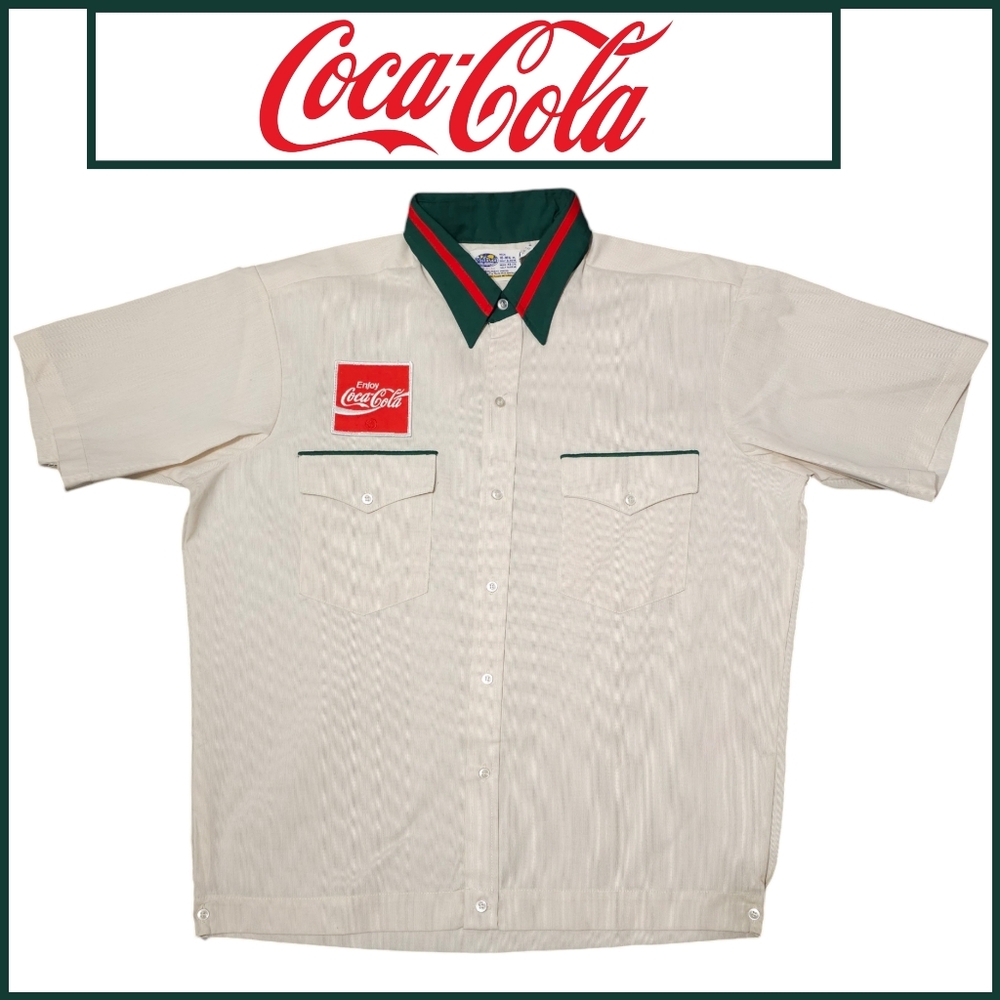 Coca-Cola Vintage 90s Button Down Shirt Men's LG